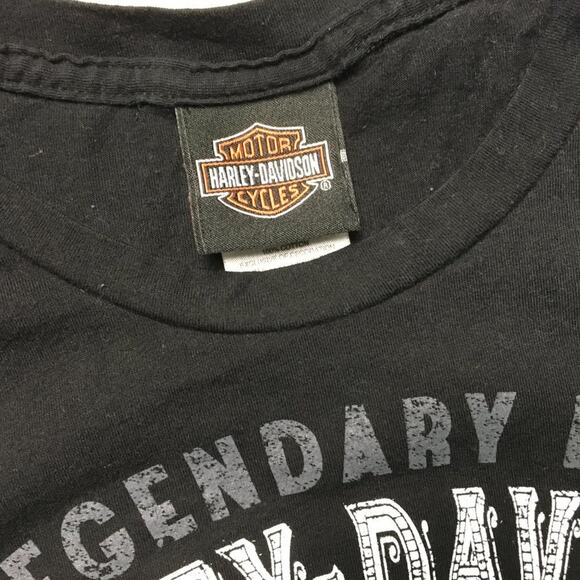 Harley Davidson Classic Logo Tee Black Orange Short Sleeve Motorcycle Women's L - Picture 3 of 7